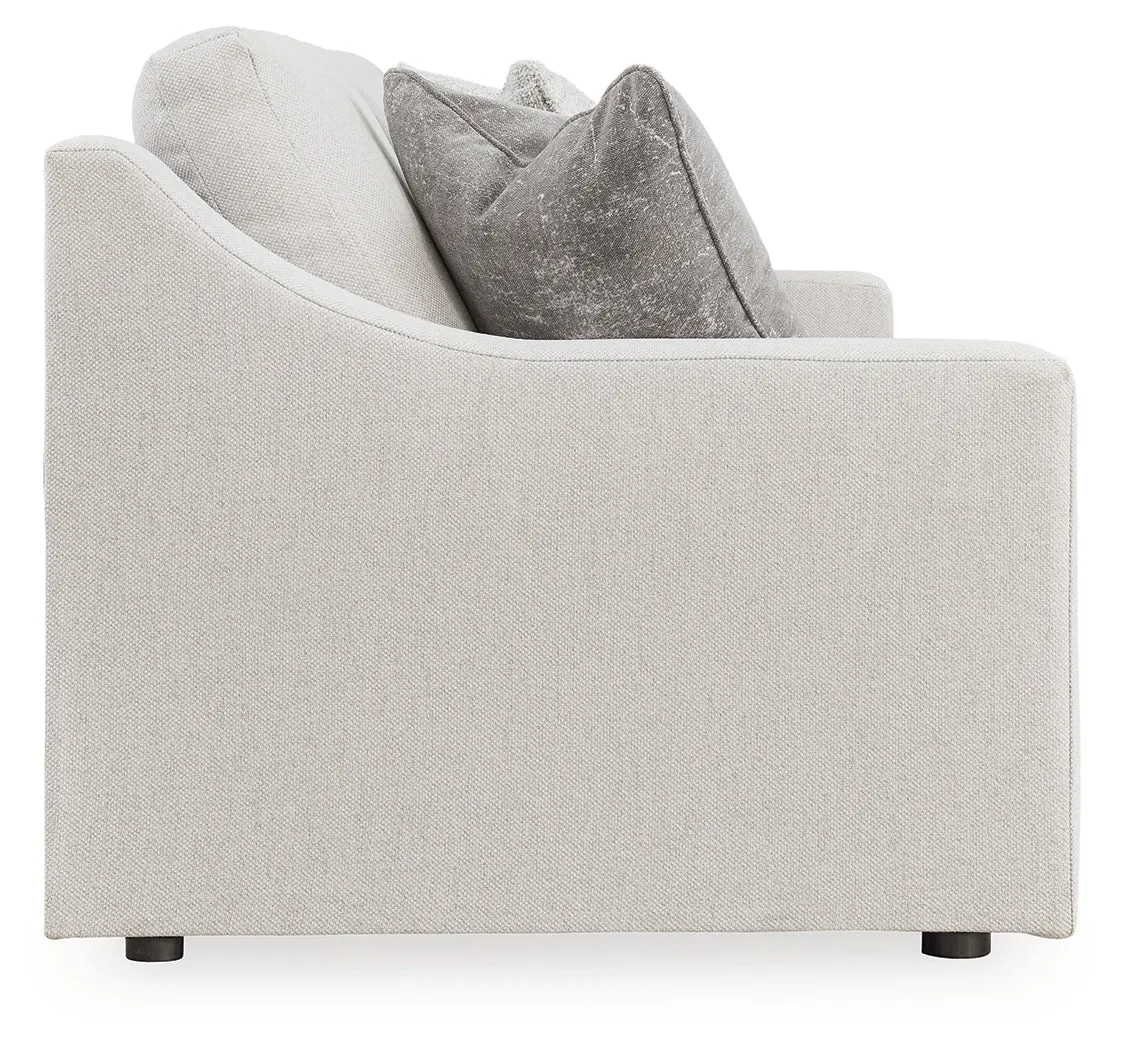Maitelynn Sofa, Loveseat, Chair and Ottoman in Chalk