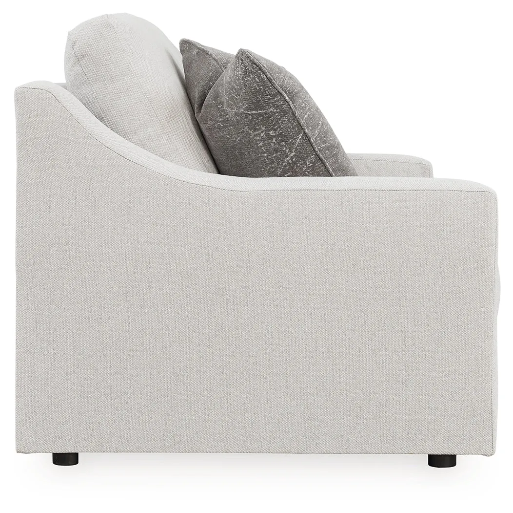 Maitelynn Sofa, Loveseat, Chair and Ottoman in Chalk