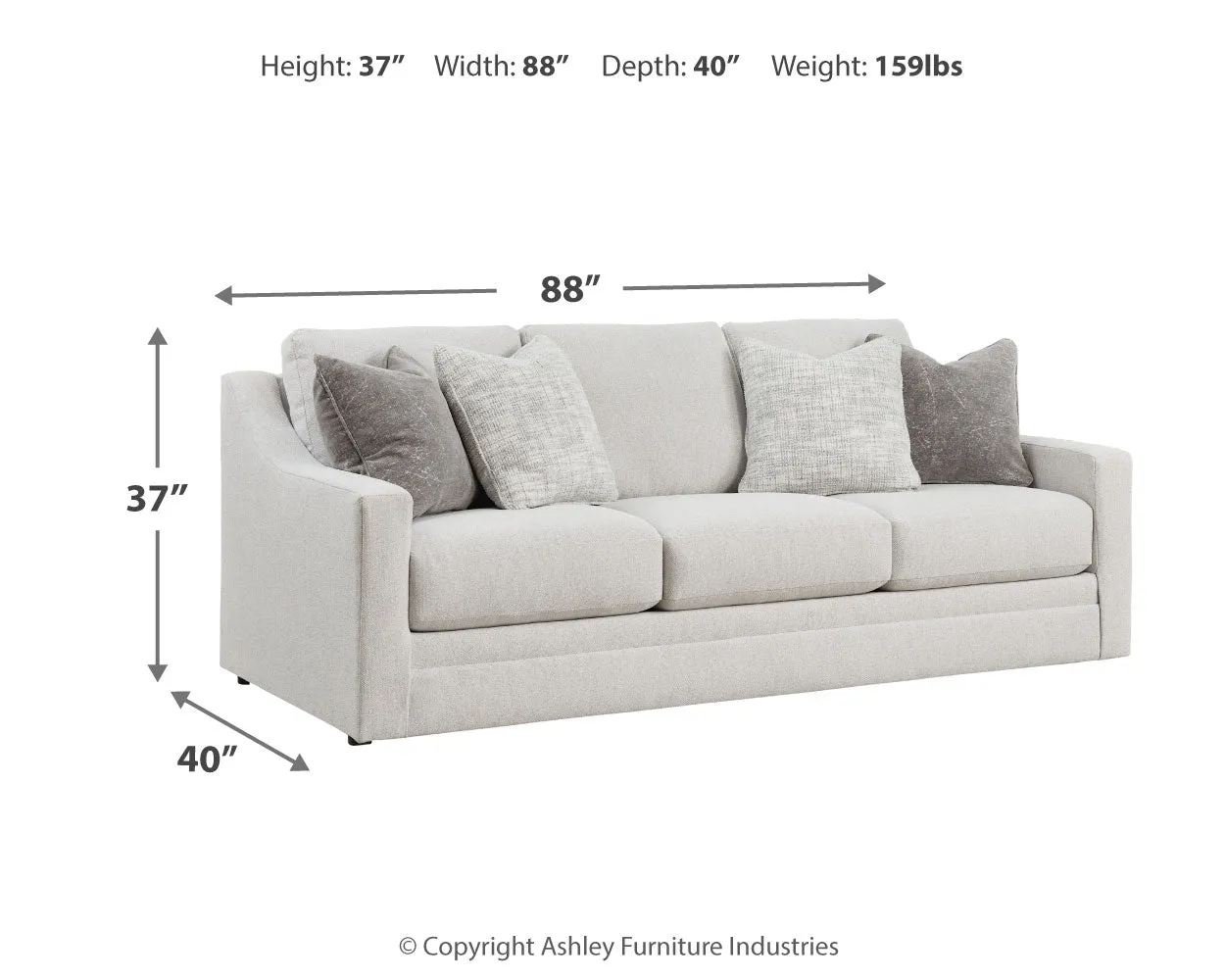Maitelynn Sofa, Loveseat, Chair and Ottoman in Chalk