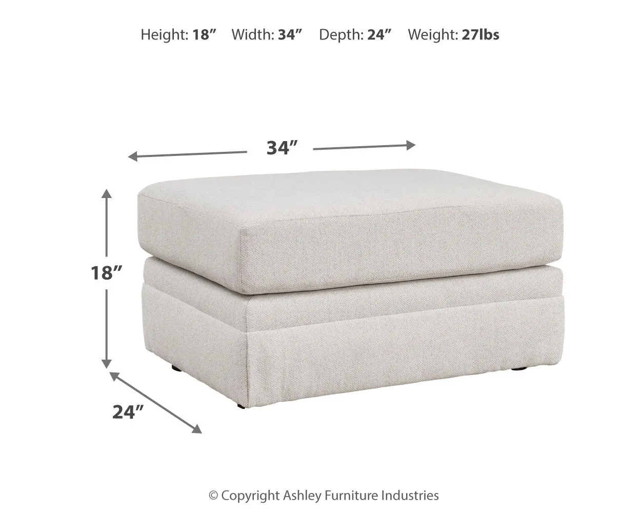 Maitelynn Sofa, Loveseat, Chair and Ottoman in Chalk