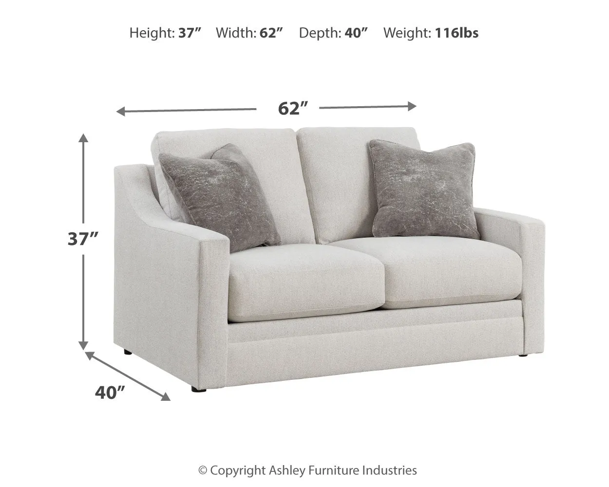 Maitelynn Sofa, Loveseat, Chair and Ottoman in Chalk