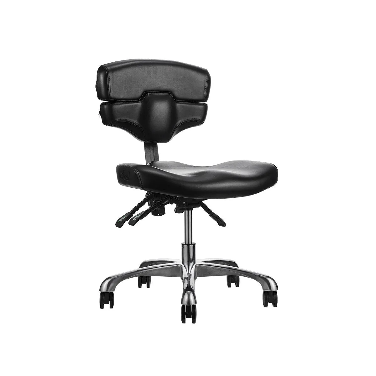 Mako Low Tattoo Artist Chair - 12.4" to 16.4" Height Range