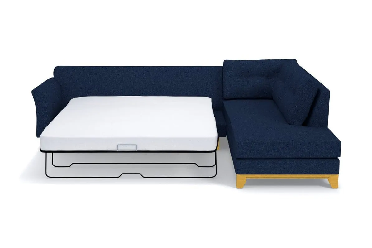 Marco 2pc Sleeper Sectional :: Leg Finish: Natural / Configuration: LAF - Chaise on the Left / Sleeper Option: Memory Foam Mattress