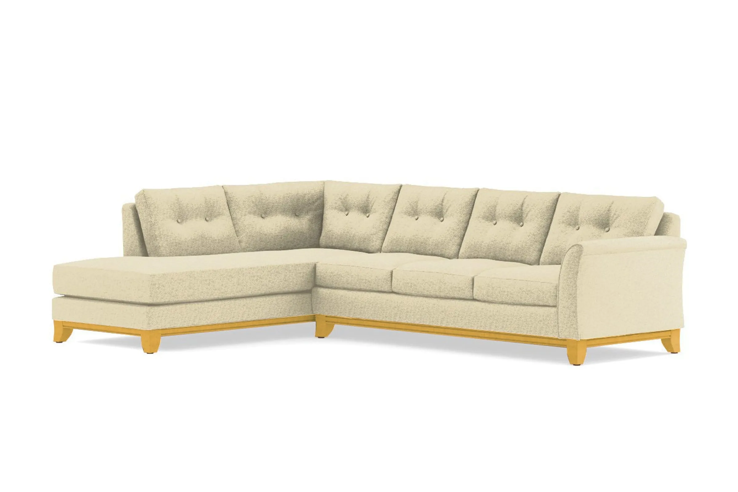 Marco 2pc Sleeper Sectional :: Leg Finish: Natural / Configuration: LAF - Chaise on the Left / Sleeper Option: Memory Foam Mattress