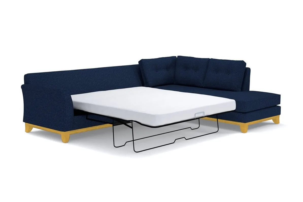 Marco 2pc Sleeper Sectional :: Leg Finish: Natural / Configuration: LAF - Chaise on the Left / Sleeper Option: Memory Foam Mattress