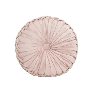 Mayfair & Bond Pleated Velvet Cushion, Rose- 40cm