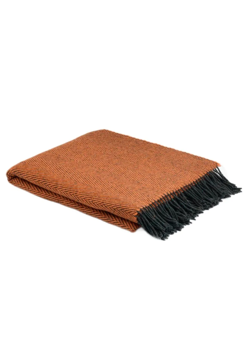 McNutt Pumpkin Herringbone Blanket