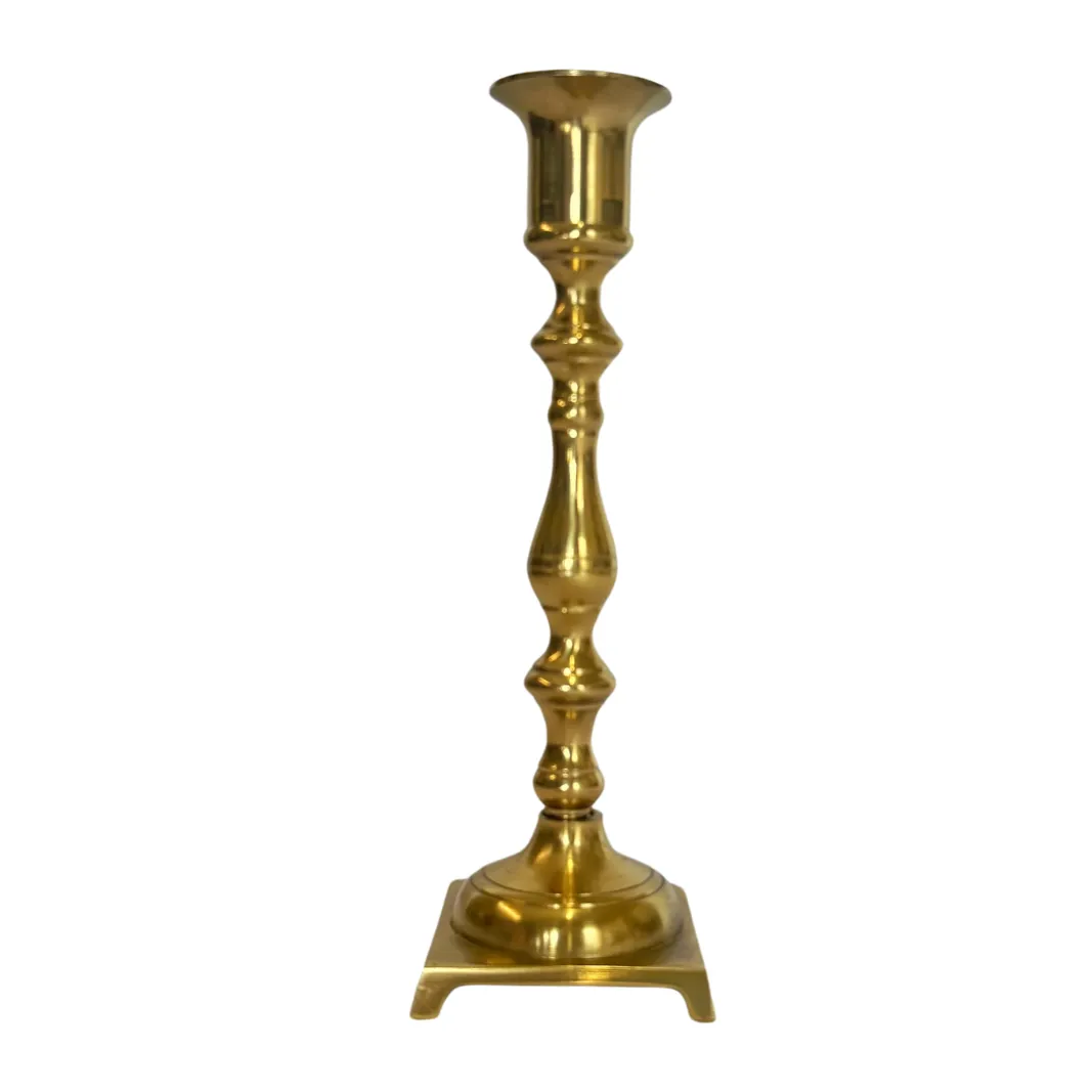 Medium Brass Candlesticks, Set of 2