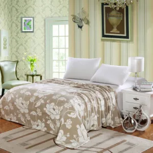 Micro Plush Floral Printed Blanket, Throw Blanket