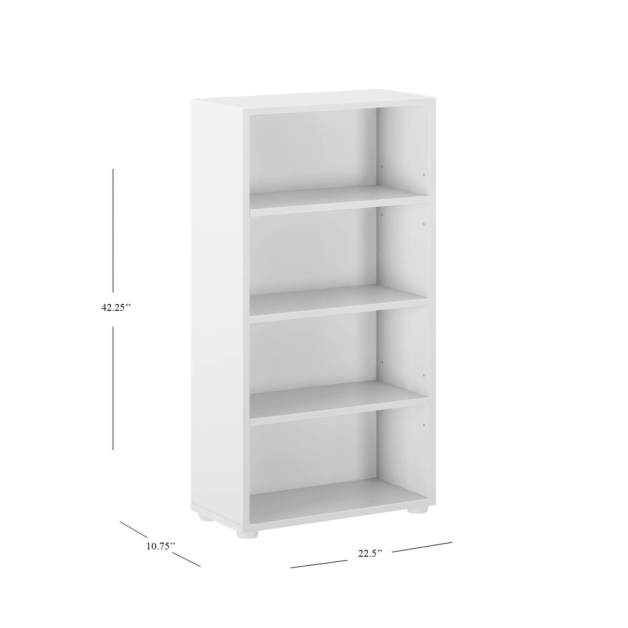 Mid 4 Shelf Bookcase