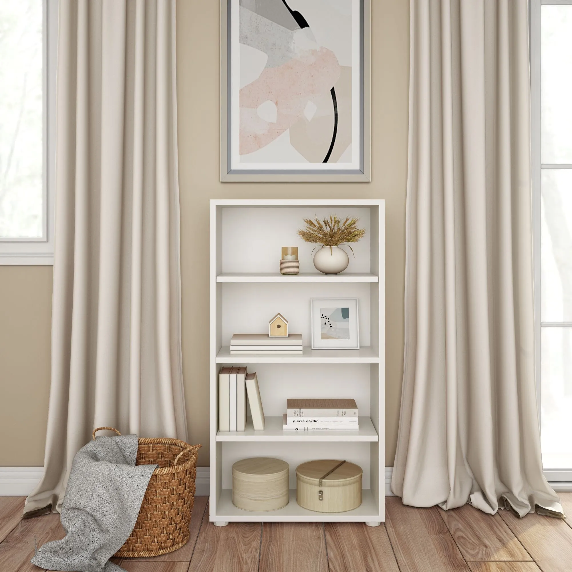 Mid 4 Shelf Bookcase