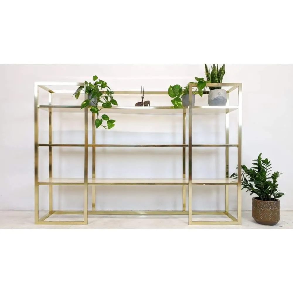 Mid Century Shelves - Italian Etagere Brass Display Unit - Storage - Plant Display