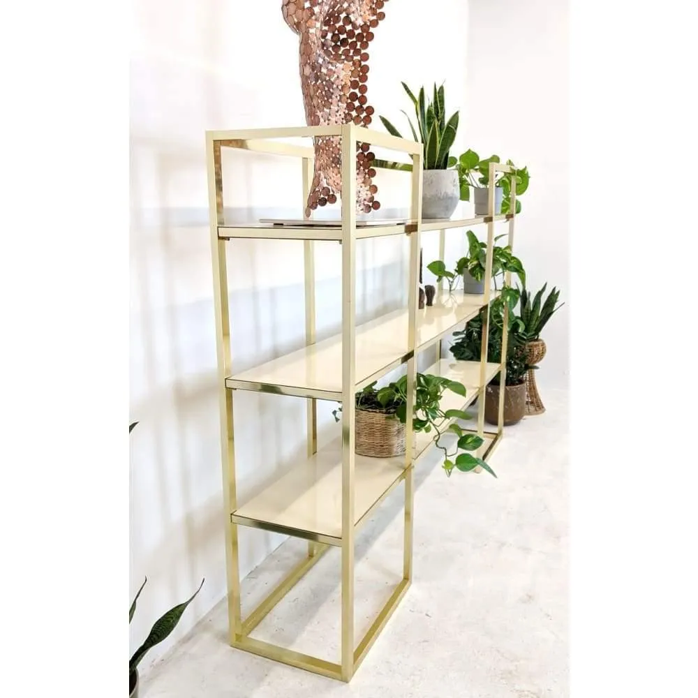 Mid Century Shelves - Italian Etagere Brass Display Unit - Storage - Plant Display