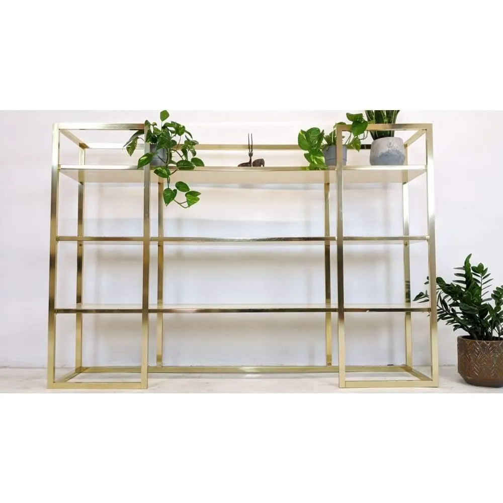 Mid Century Shelves - Italian Etagere Brass Display Unit - Storage - Plant Display