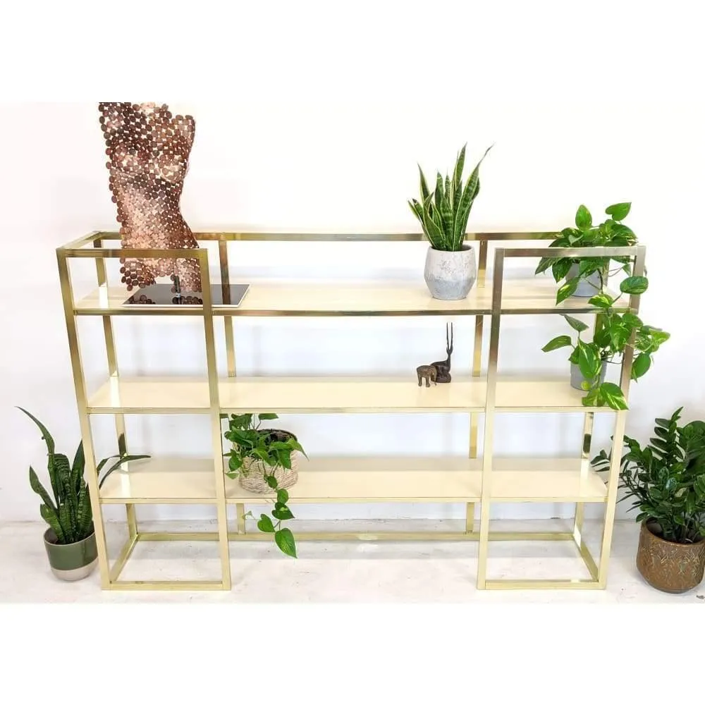 Mid Century Shelves - Italian Etagere Brass Display Unit - Storage - Plant Display