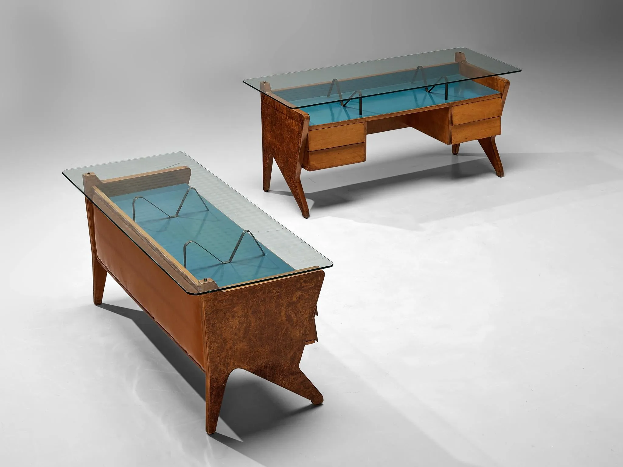 Midcentury Italian Showcases or Presentation Desks