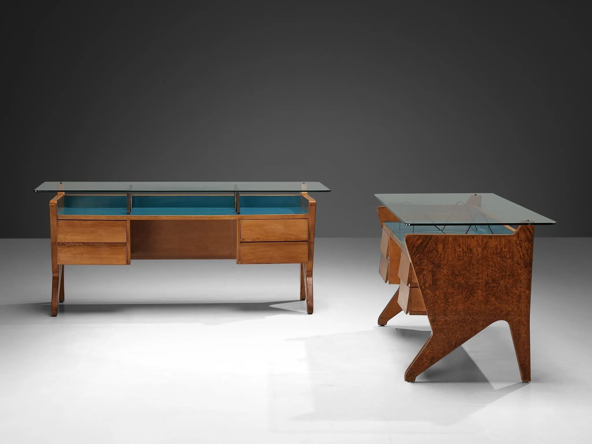 Midcentury Italian Showcases or Presentation Desks
