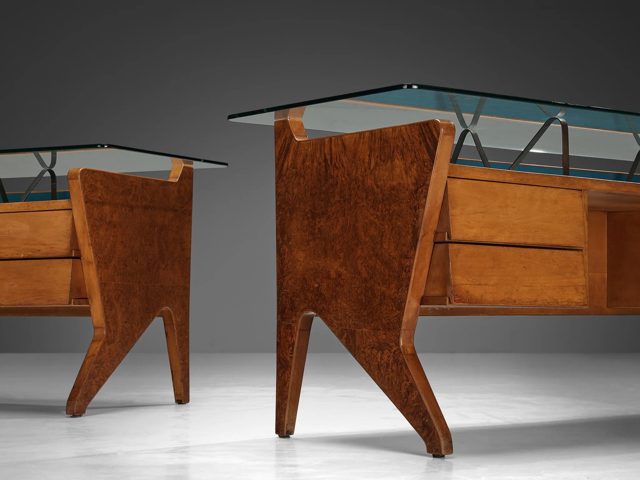 Midcentury Italian Showcases or Presentation Desks