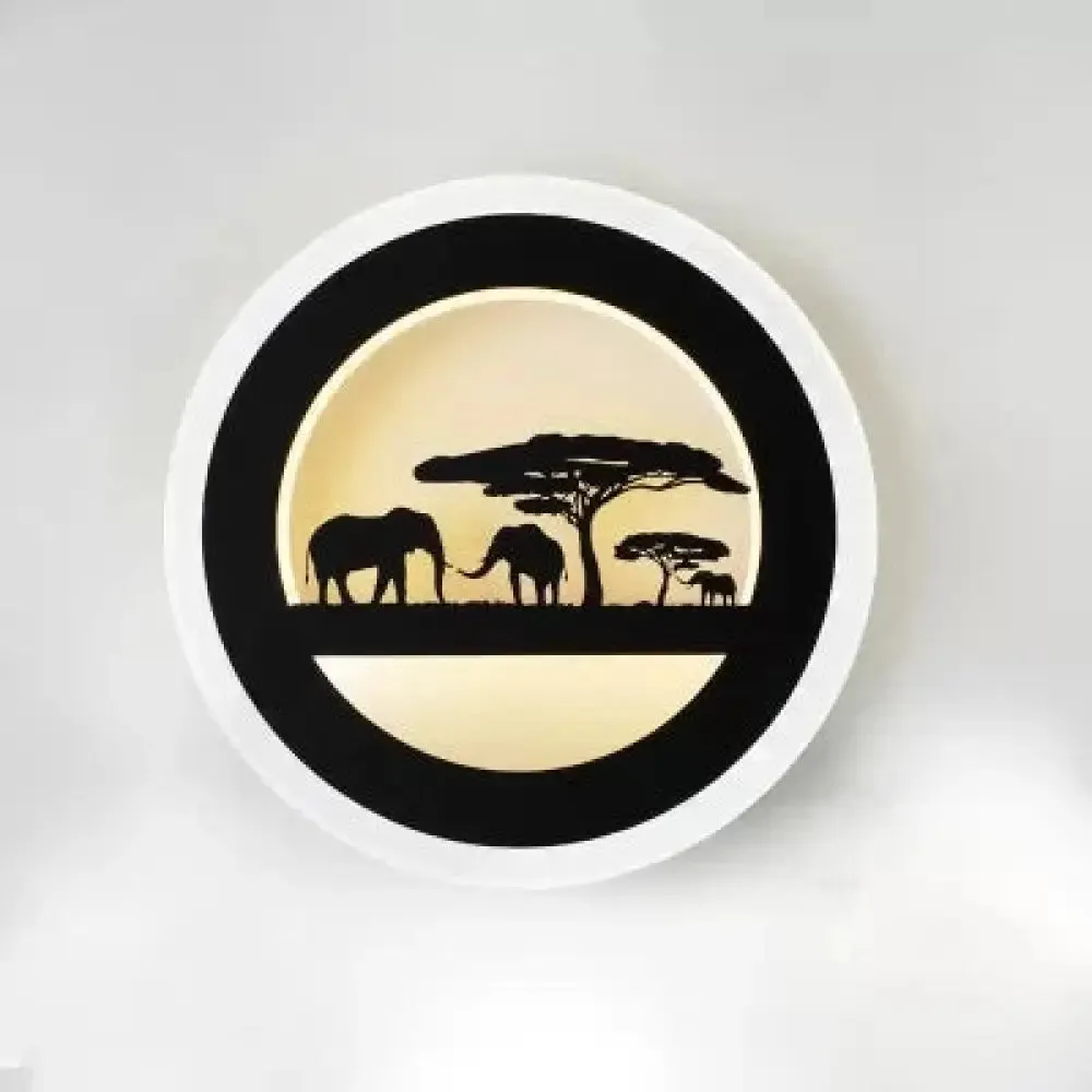 Modern Black Acrylic Wall Light for Living Room & Corridor - Natural View Sconce