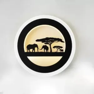 Modern Black Acrylic Wall Light for Living Room & Corridor - Natural View Sconce