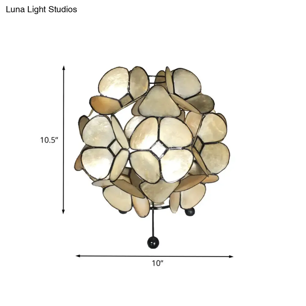 Modern Gold Blossom Night Light - LED Acrylic Lamp with Black Iron Tripod