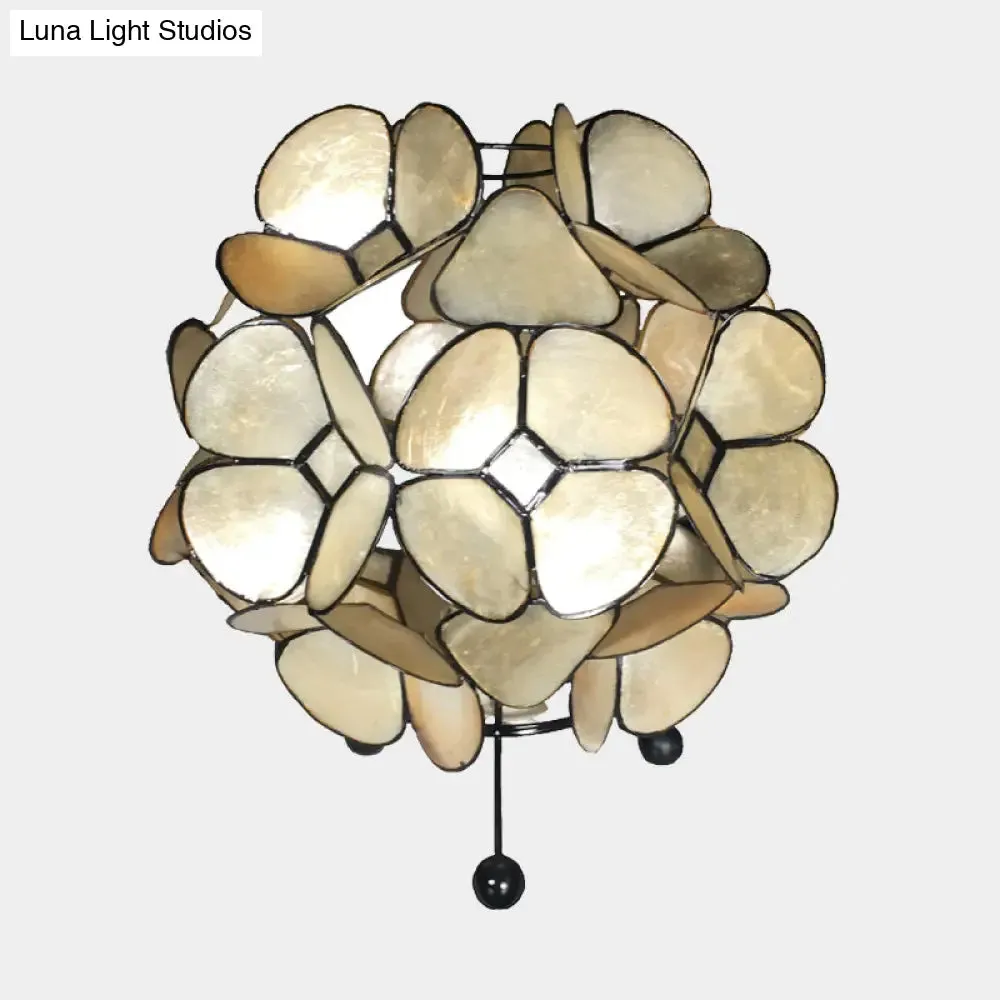 Modern Gold Blossom Night Light - LED Acrylic Lamp with Black Iron Tripod