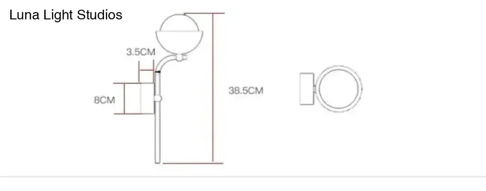 Modern Simple Room Corridor Living Room Copper Wall Lamp