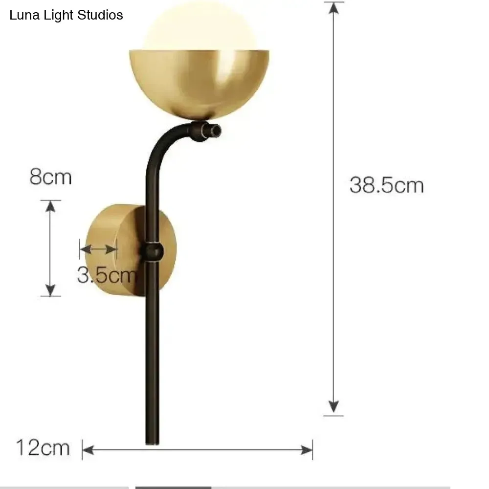 Modern Simple Room Corridor Living Room Copper Wall Lamp