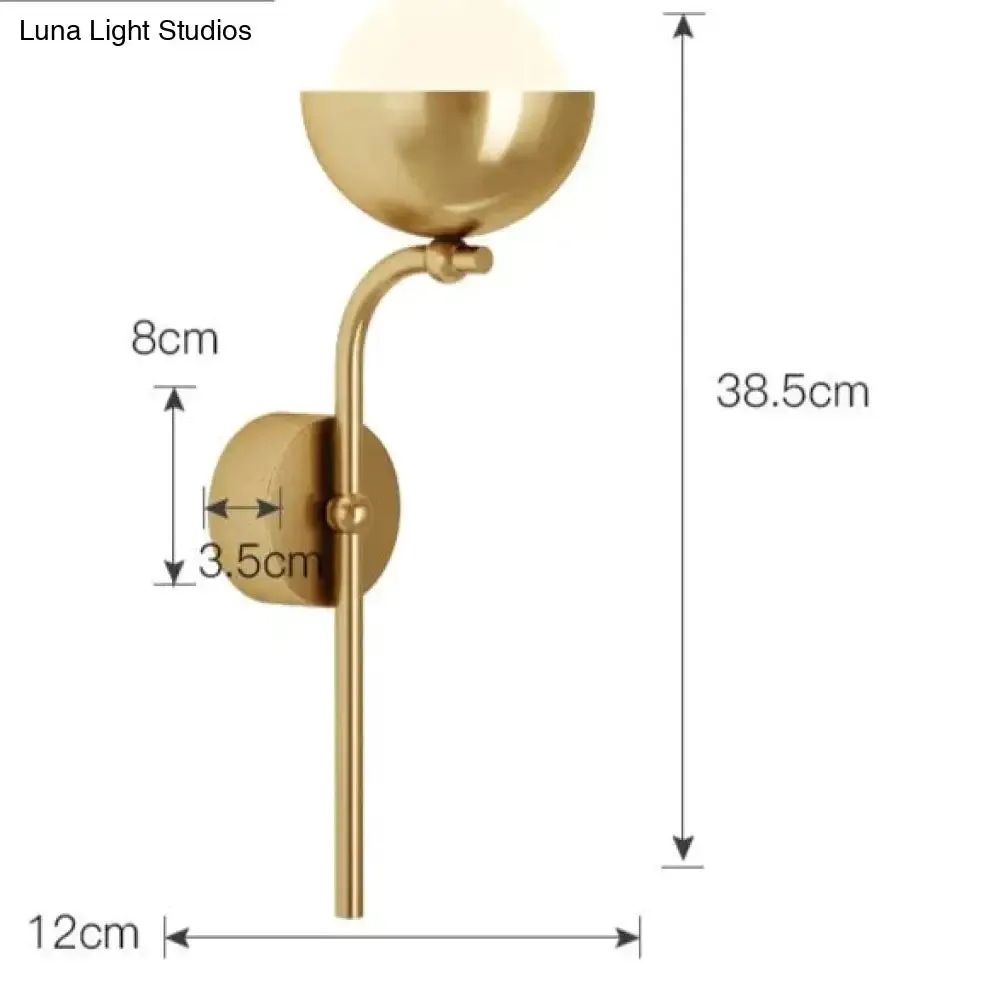Modern Simple Room Corridor Living Room Copper Wall Lamp