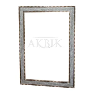 Mother of Pearl Levantine Mirror: Lustrous Waves Style