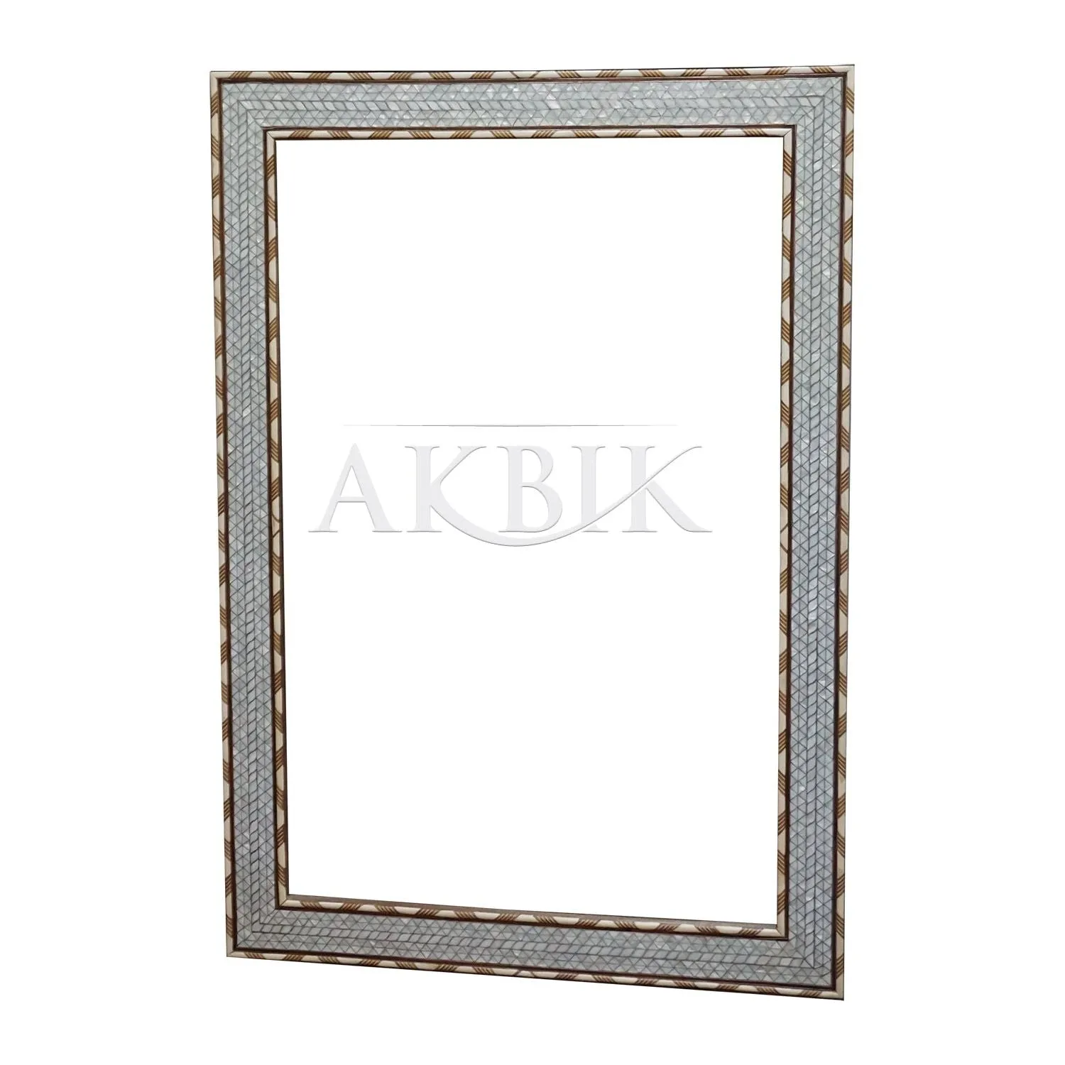 Mother of Pearl Levantine Mirror: Lustrous Waves Style