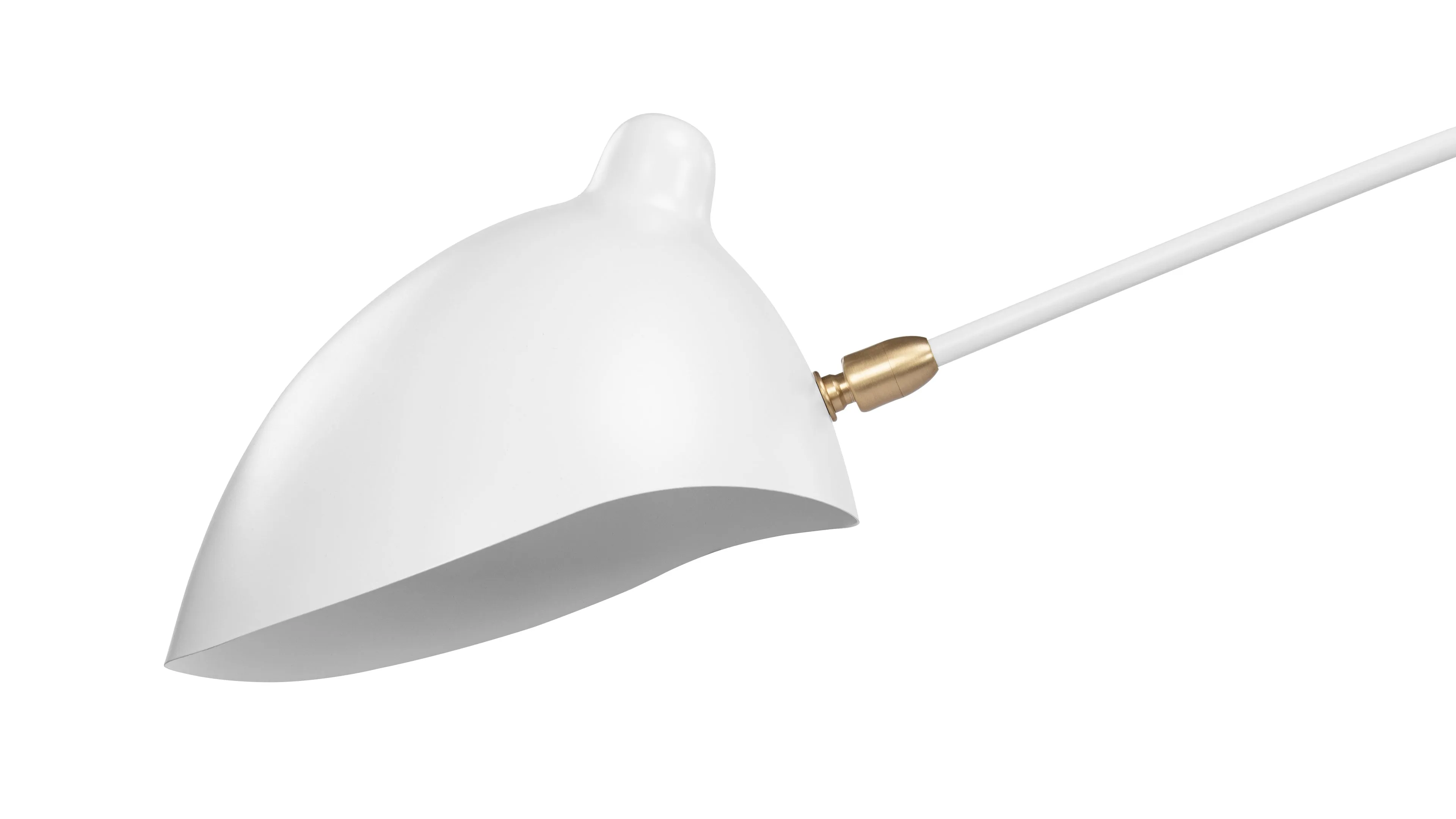 Mouille Ceiling - Mouille Ceiling Light, Three Arms, White, W98 in