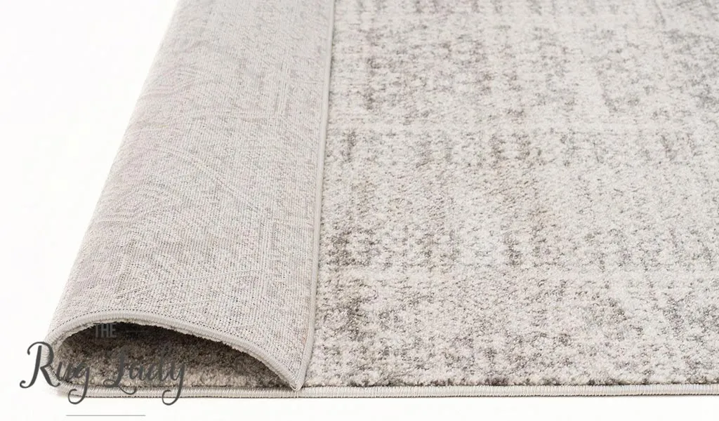Mystique Silver White Vintage Patterned Hallway Runner