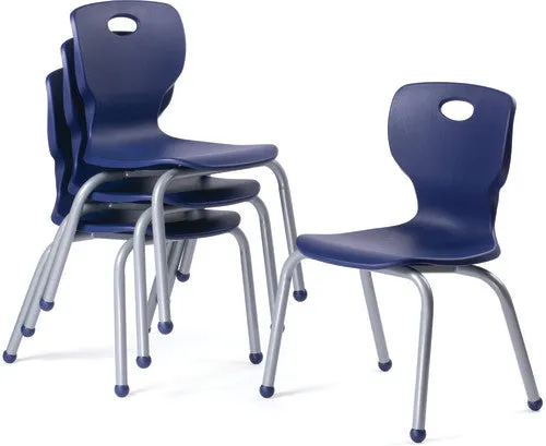 NAAR - School Student Stack Chairs, 6/Pack, Seat Height 14", Ball Glides