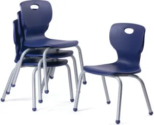 NAAR - School Student Stack Chairs, 6/Pack, Seat Height 14", Ball Glides