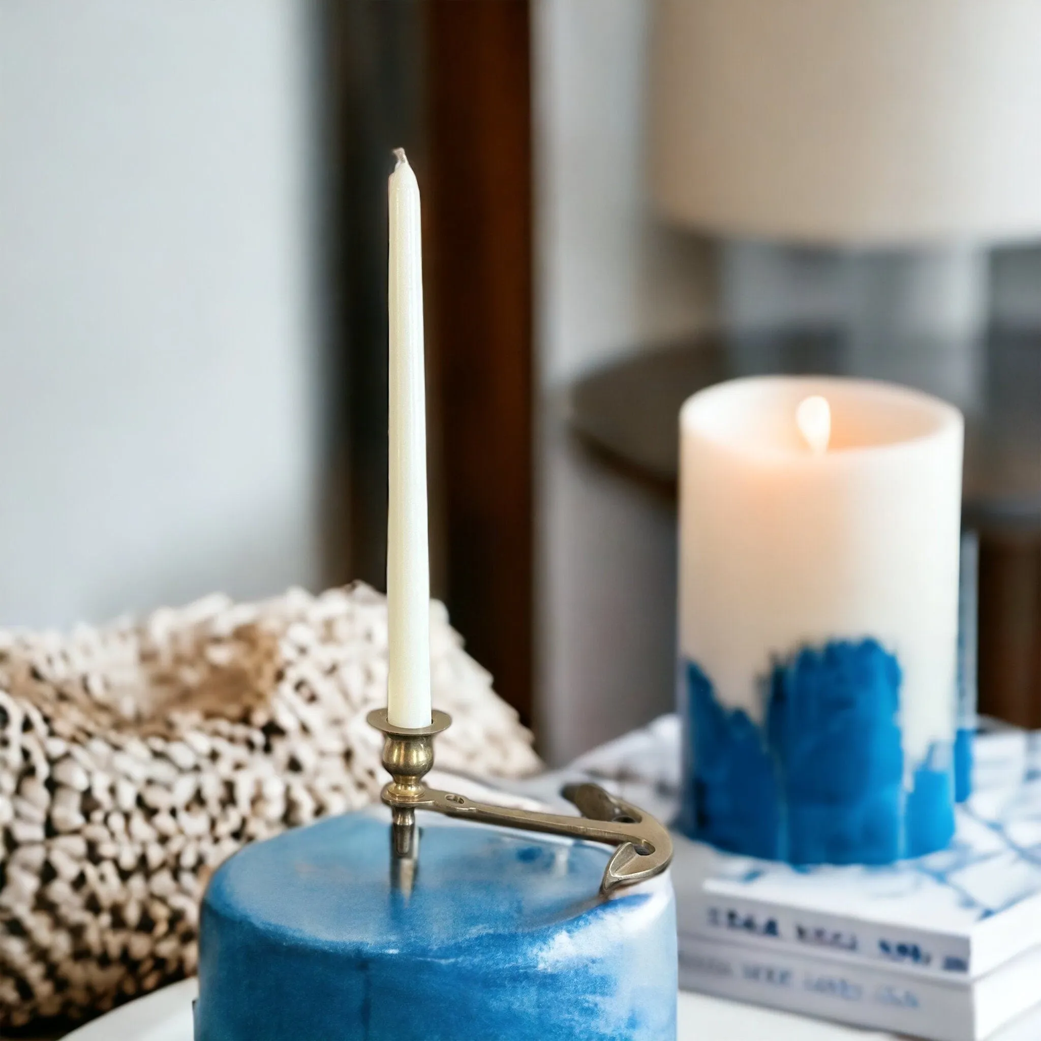 Nautical Anchor Brass Candle Holder