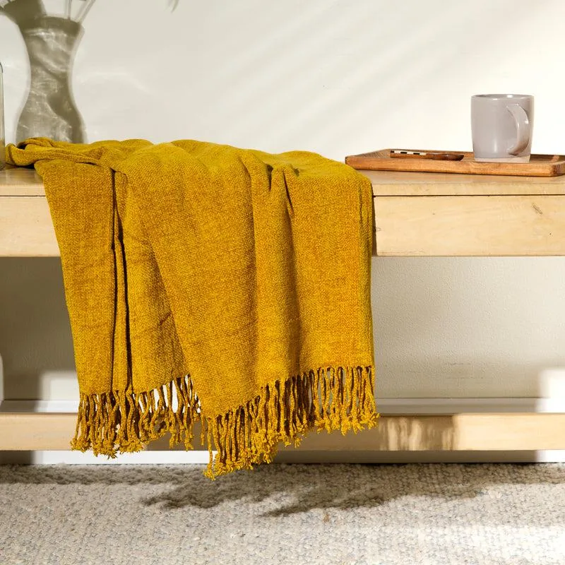Nest Chenille Throw - Amber