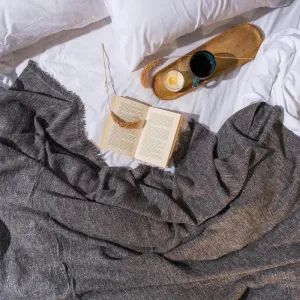 Nest Fringed Throw - Smoke