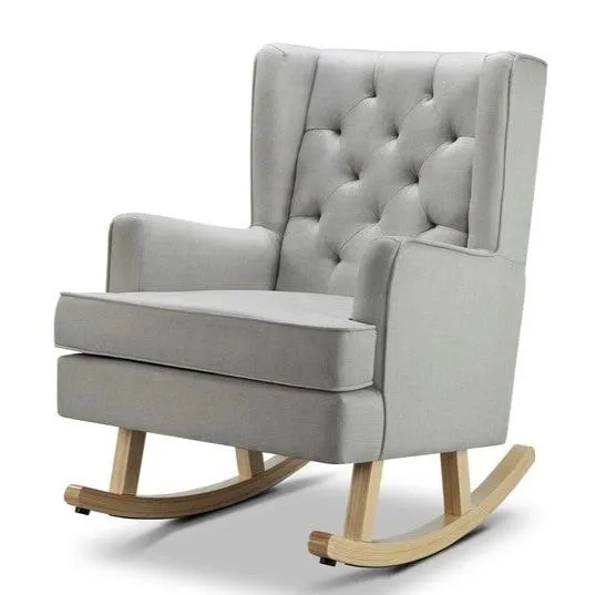 Nested Soothe Easy Chair with Footstool - Grey