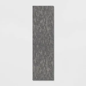 New - 2'x7' Washable Weave Herringbone Runner Rug Indigo - Threshold