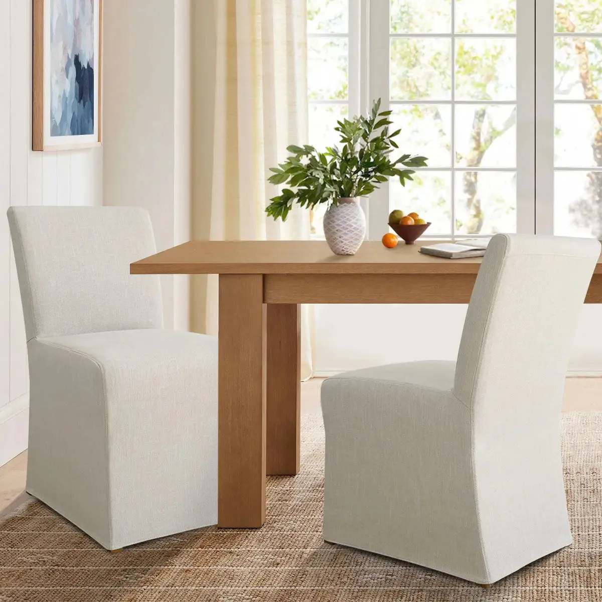 North Beige Fully Upholstered Dining Chair (Set of 2)