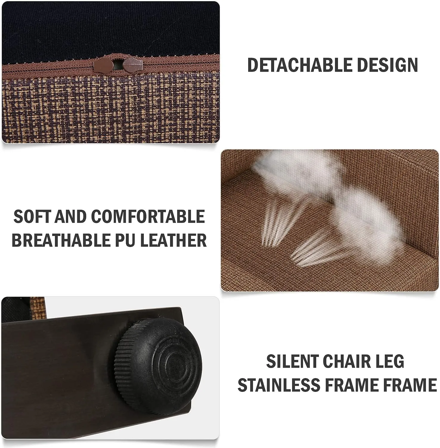 Office Guest Chairs Sofa Leather Club Chairs Accent Chairs with PU Leather Soft Sponge, Coffee