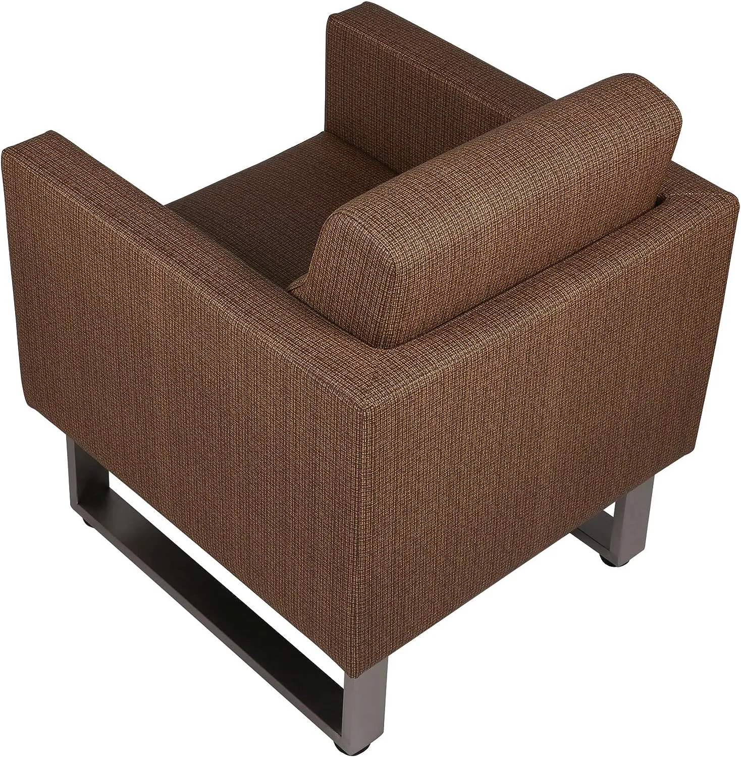 Office Guest Chairs Sofa Leather Club Chairs Accent Chairs with PU Leather Soft Sponge, Coffee