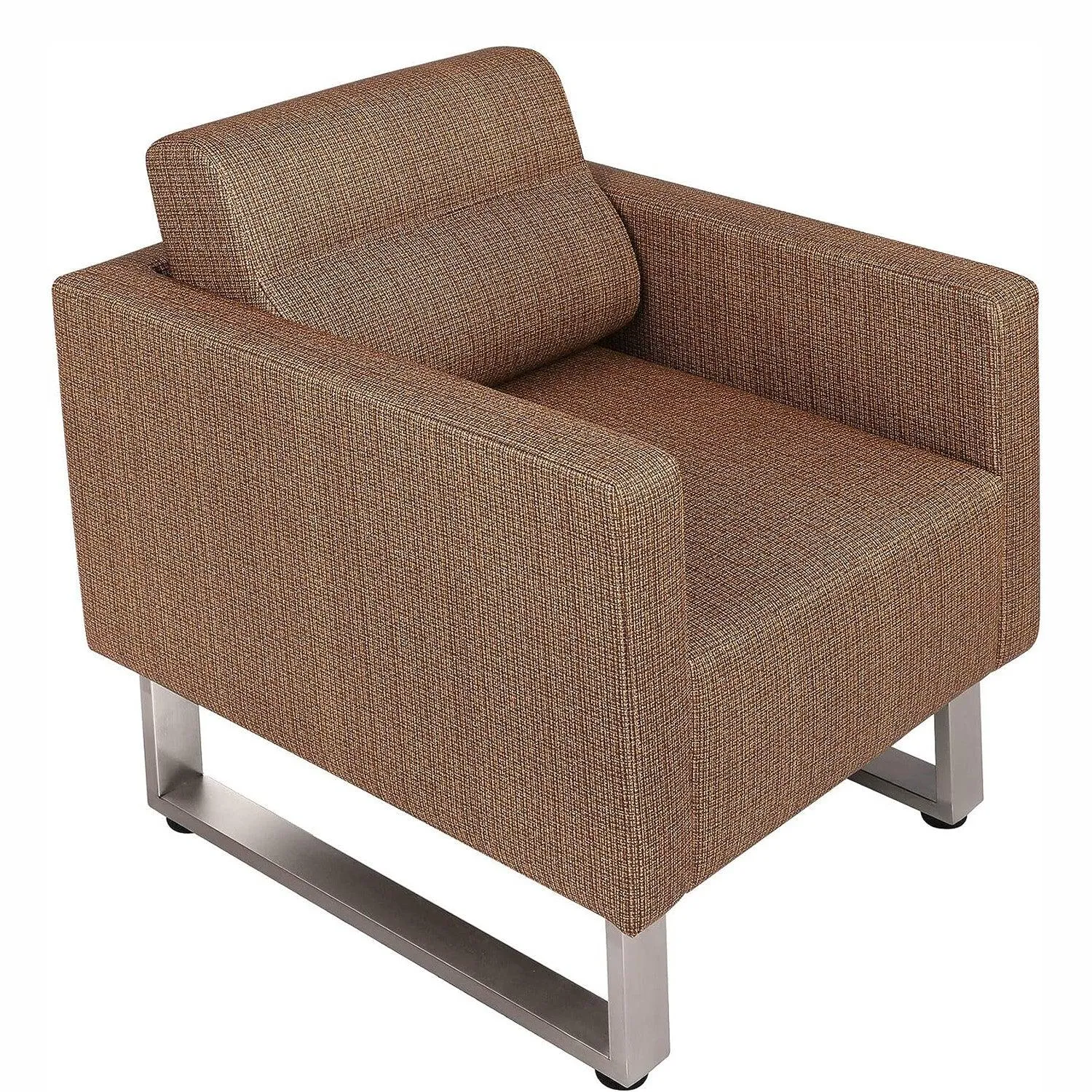 Office Guest Chairs Sofa Leather Club Chairs Accent Chairs with PU Leather Soft Sponge, Coffee