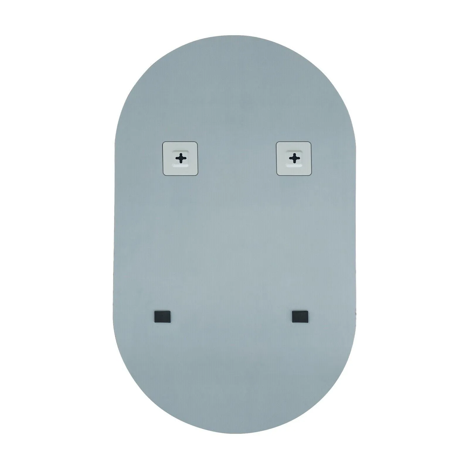 Oikiture Wall Mirrors Oval Makeup Mirror Bathroom Frameless 84x50cm