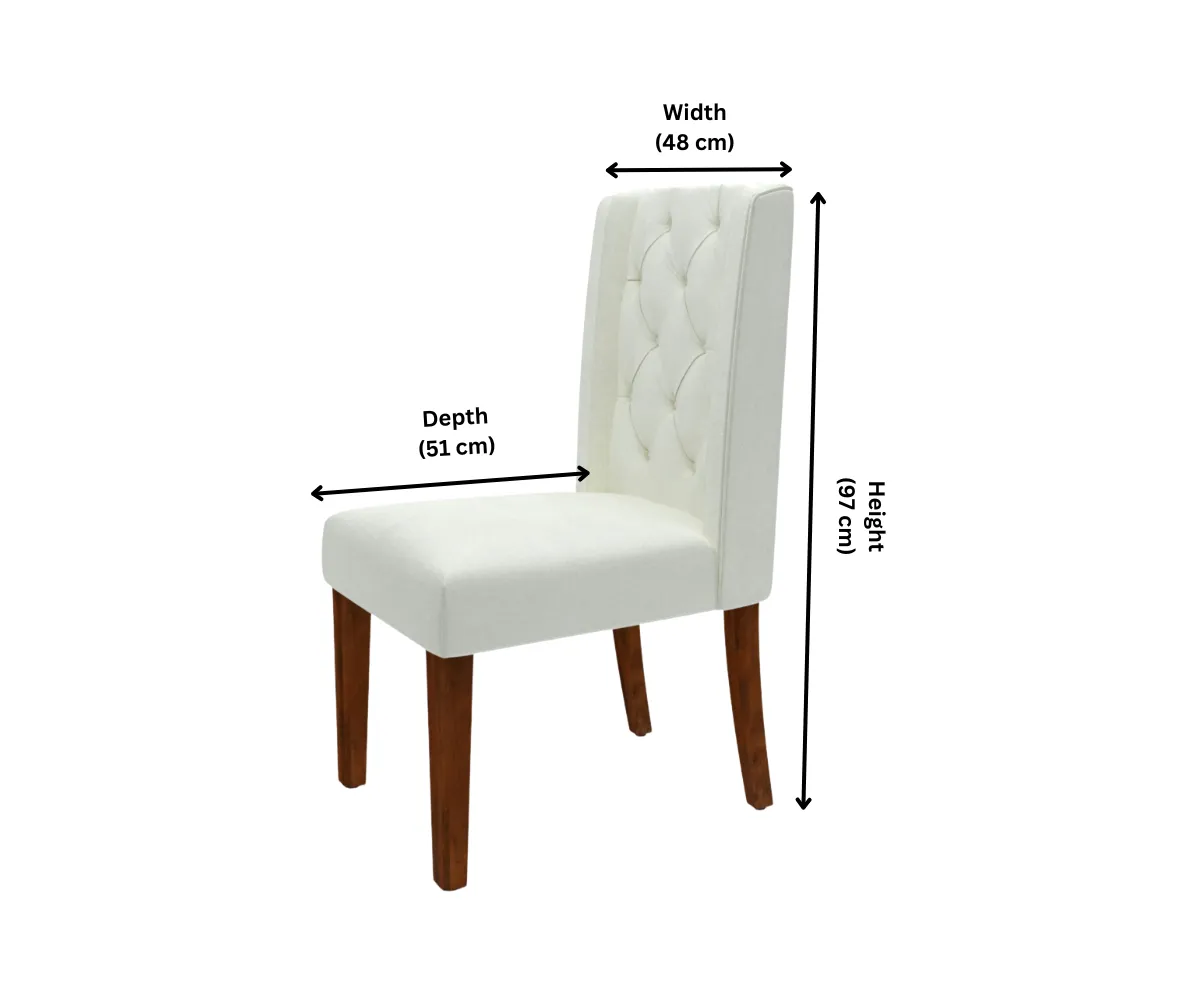 Opulent Upholstered Dining Chairs Set of 2