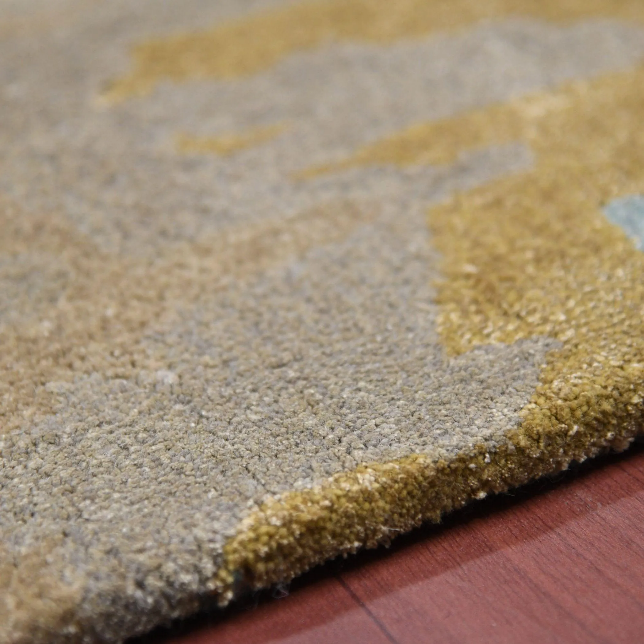 Orange Wool & Viscose Dream Scape 5x8 Feet Hand-Tufted Carpet - Rug