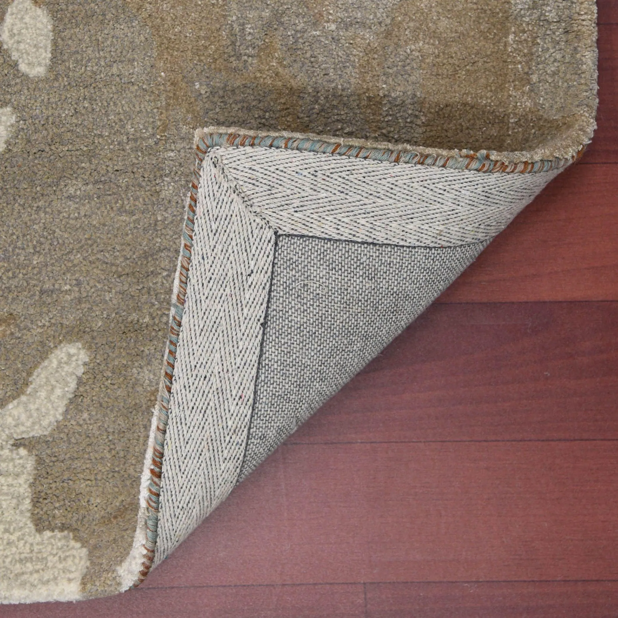 Orange Wool & Viscose Dream Scape 5x8 Feet Hand-Tufted Carpet - Rug