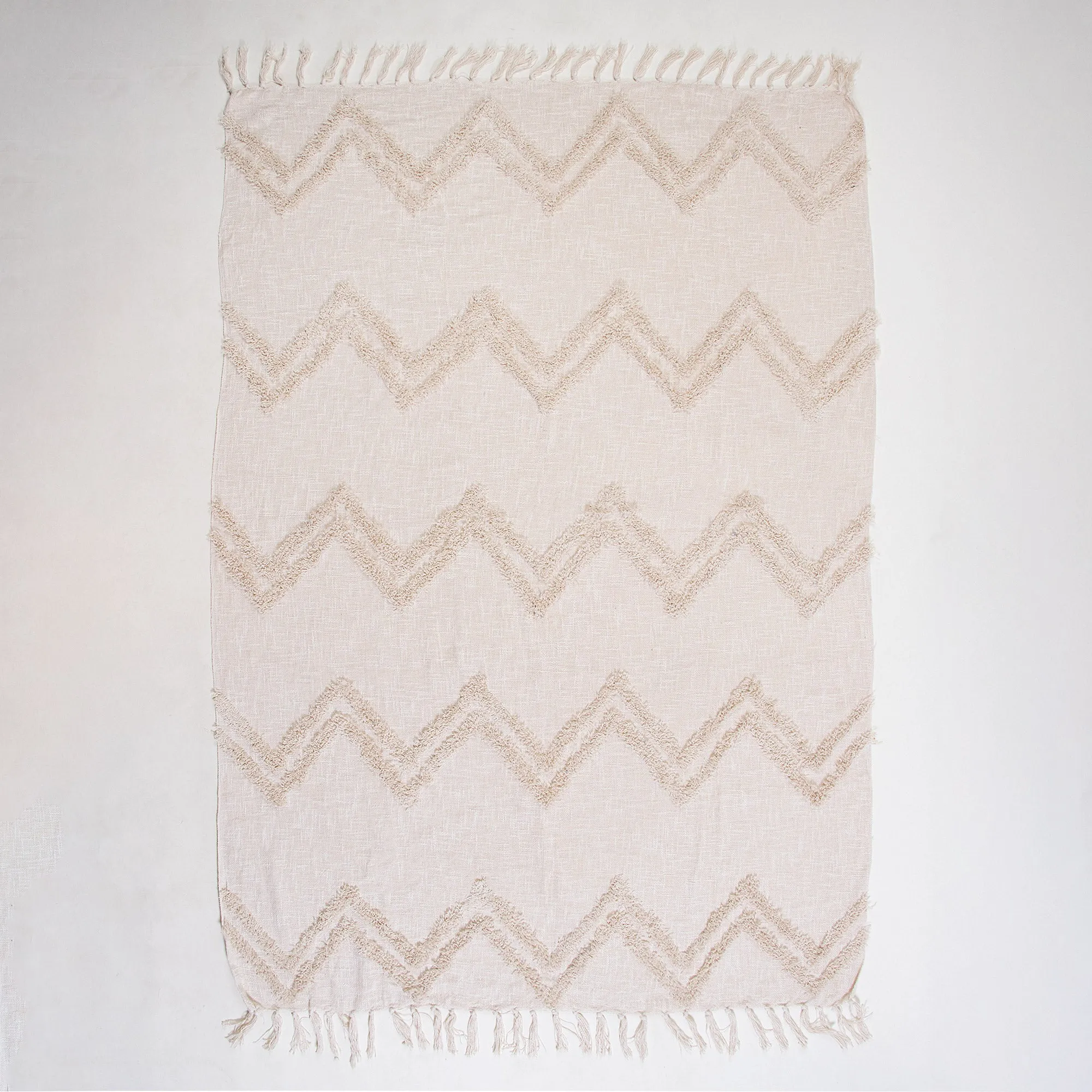 Organic Cotton Tufted Throw Blanket For Home Decor