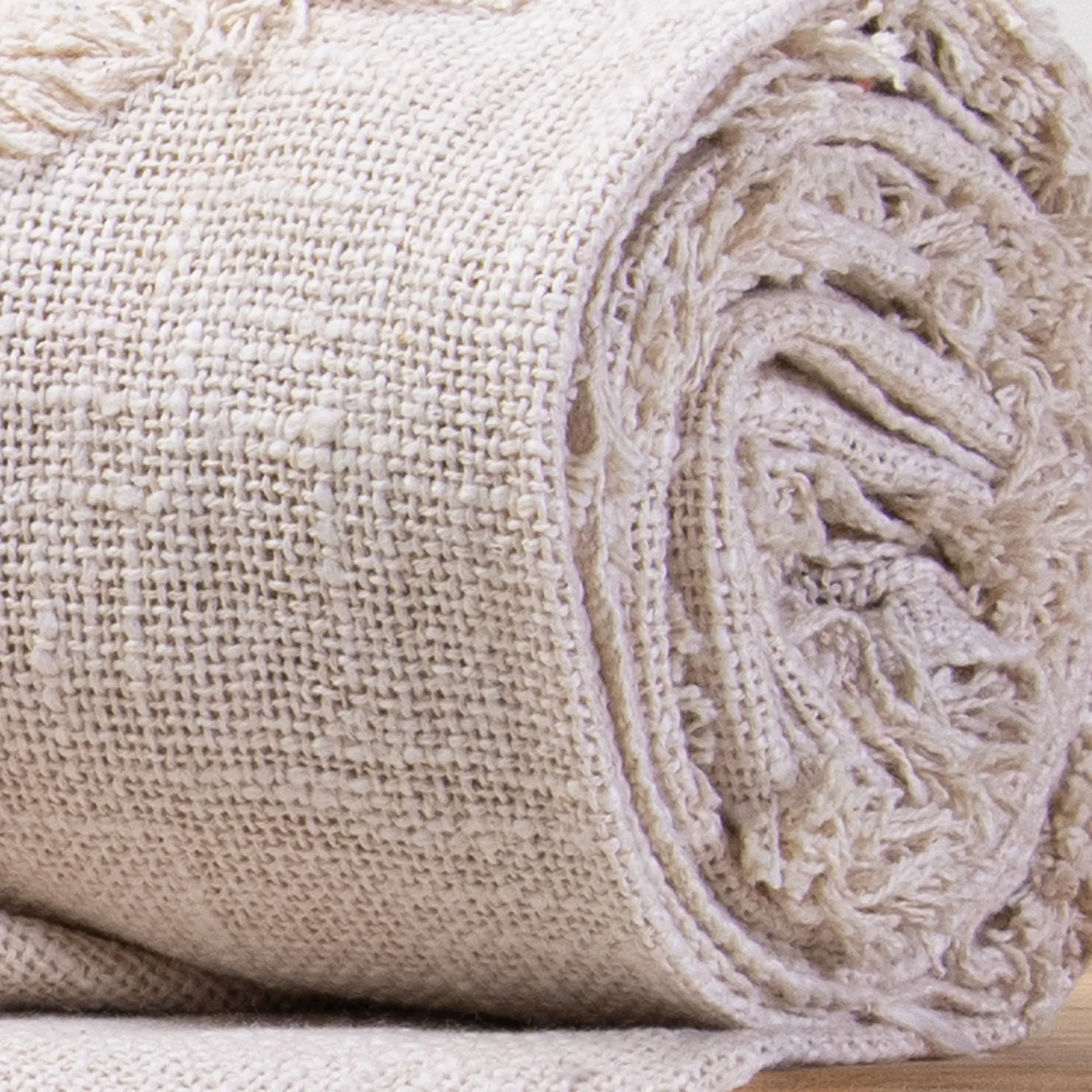 Organic Cotton Tufted Throw Blanket For Home Decor